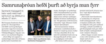 Skemmtileg grein um Samhenta  Viskiptablai Morgunblasins.